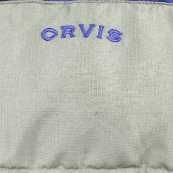 Orvis Men's Green Blue Puffer Sleeveless Vest Jacket Outdoor Fishing Size XL - Picture 3 of 8